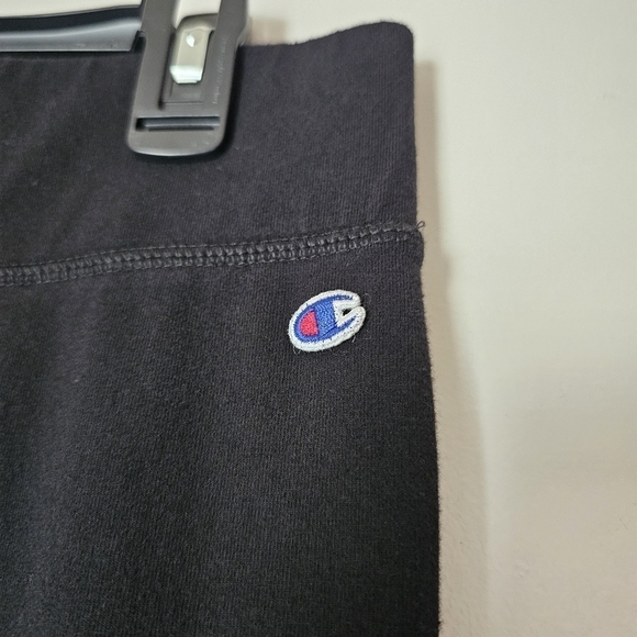 Champion cotton blend black graphic leggings Size L - Picture 2 of 6
